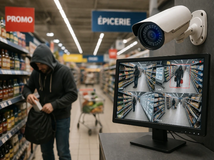 Détection de vol en magasin par caméra IA
