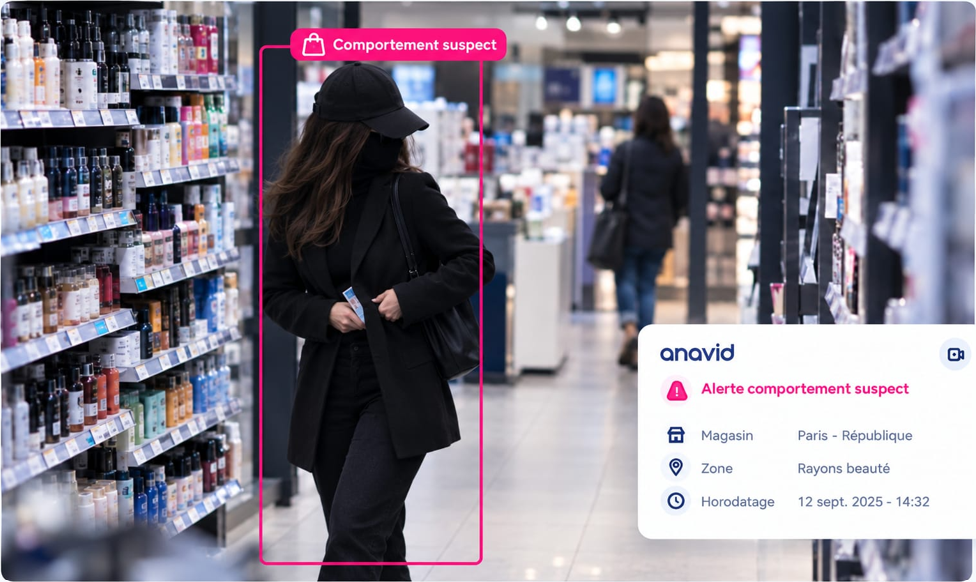 anavid's AI detecting item concealment in a store